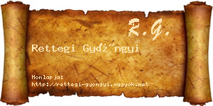 Rettegi Gyöngyi névjegykártya